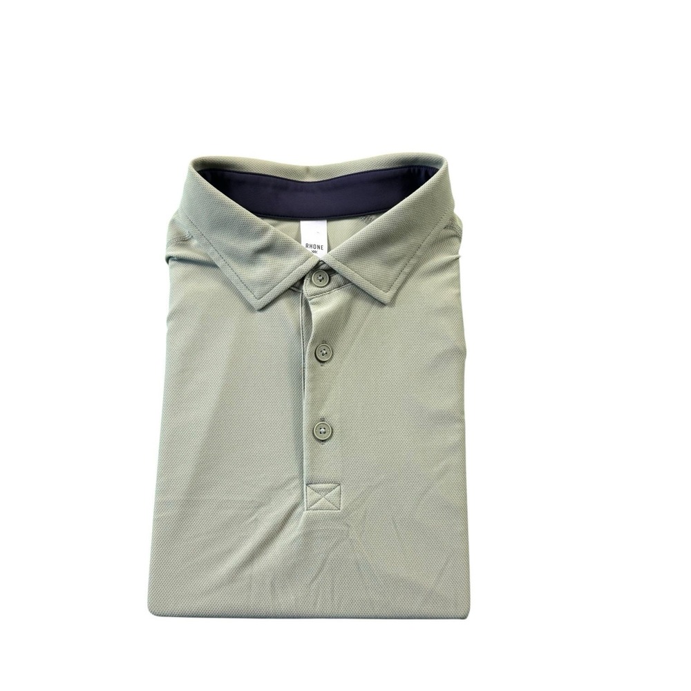Rhone Green Delta Current Performance S/S Men's Polo Short Size Large Mint